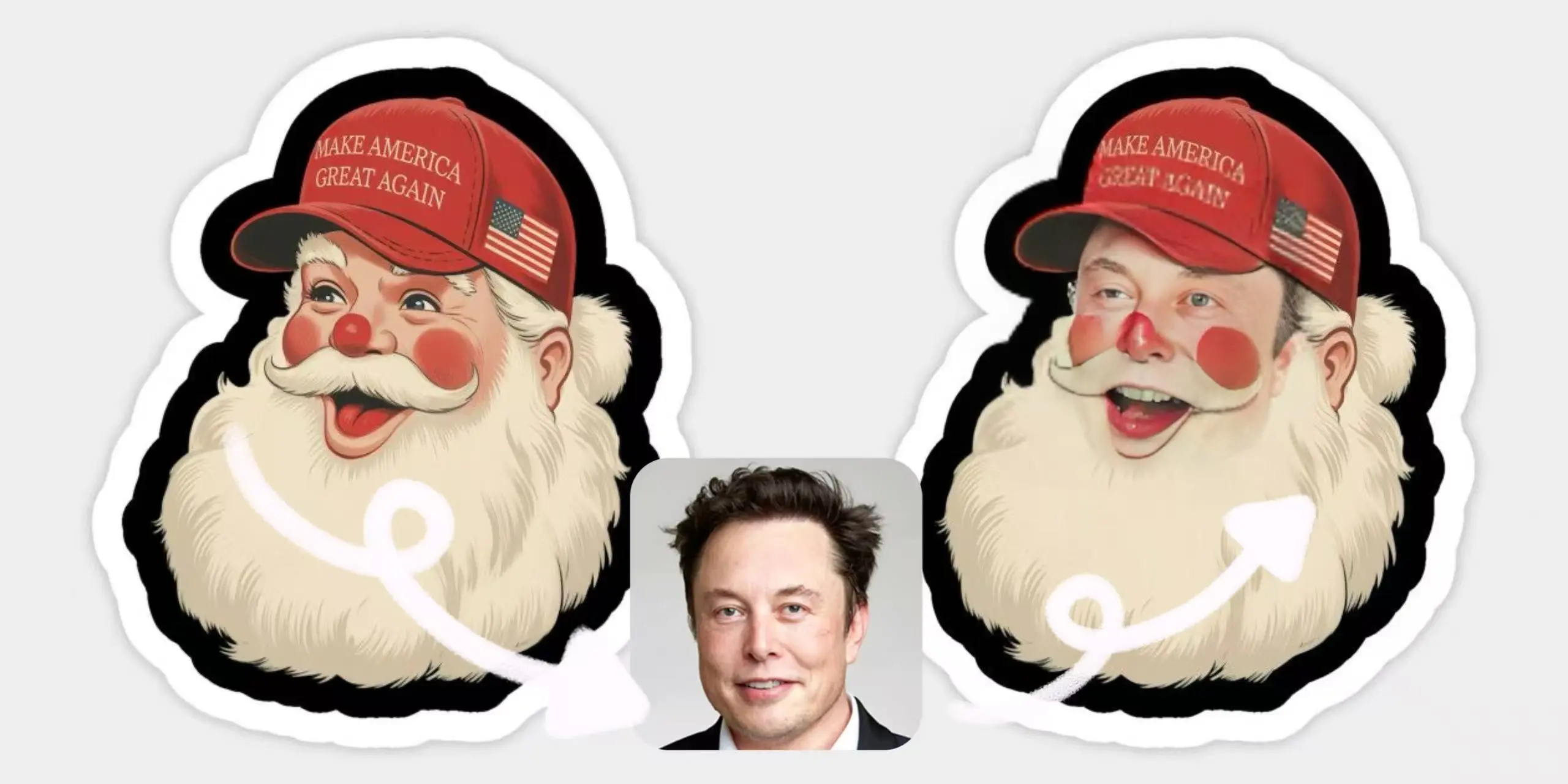 Christmas face swap showing festive holiday templates