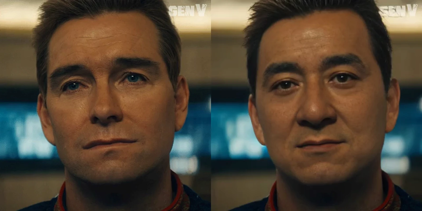 Video face swap showing before and after frames with HD quality